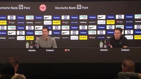 Dino Toppmöller und Edin Terzic auf der PK nach dem Spiel.