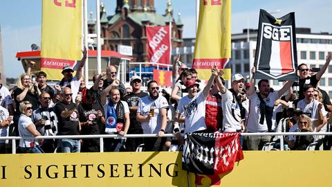 Eintracht-Fans in Helsinki