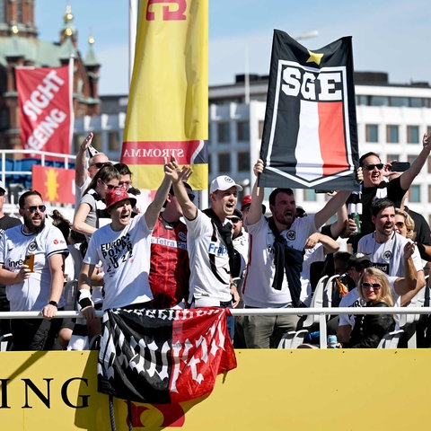 Eintracht-Fans in Helsinki