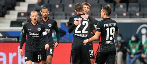 Jubel Eintracht Frankfurt Mainz