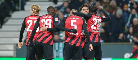 Eintracht Frankfurt Jubel Werder Bremen