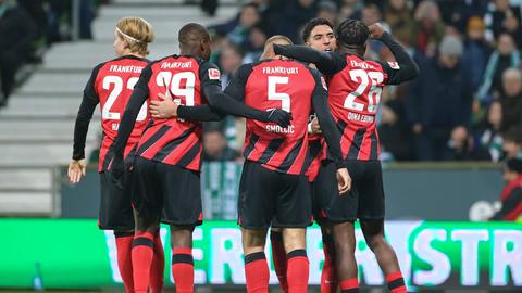 Eintracht Frankfurt Jubel Werder Bremen