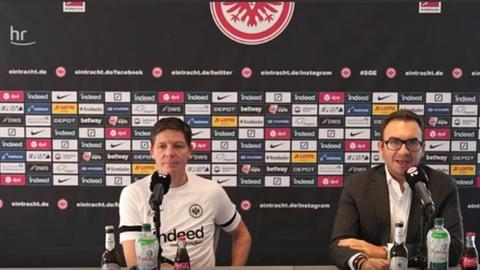 Oliver Glasner auf der Pressekonferenz