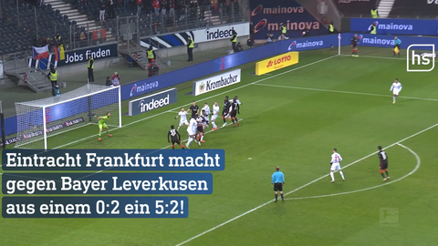Szene aus dem Spiel zwischen Eintracht und Leverkusen