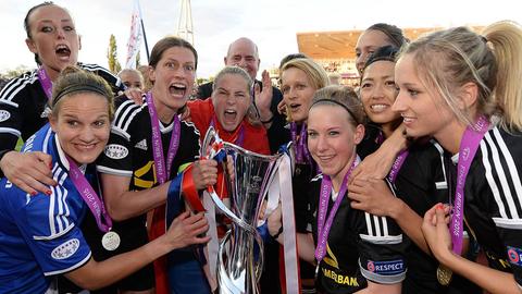 FFC-Frauen bejubeln den Champions-League-Sieg