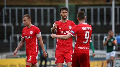 Bozic bejubelt den 1:1-Ausgleichstreffer für den OFC.