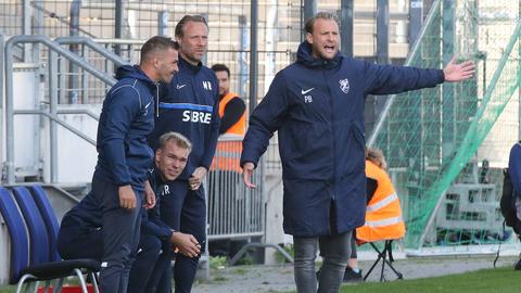 Trainer Pascal Bieler hat mit dem TSV Steinbach Haiger verloren.