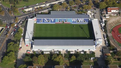 Die Fußball-Arena in Wiesbaden