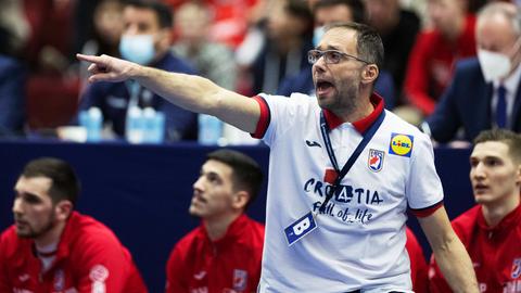 Hrvoje Horvat an der Seitenlinie bei der Handball-WM