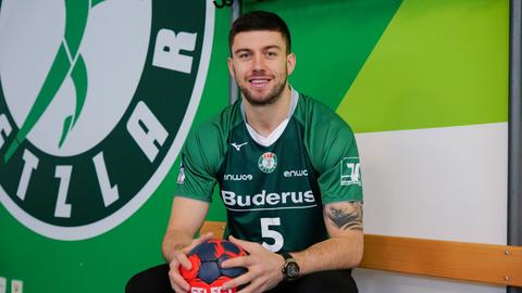 Filip Kuzmanovski im Trikot der HSG Wetzlar