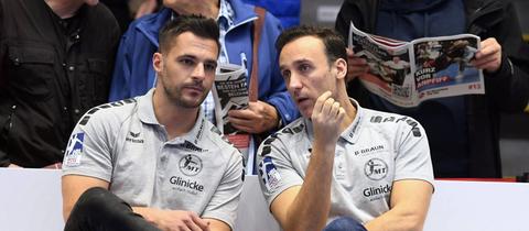 Michael Allednorf und Trainer Parrondo.