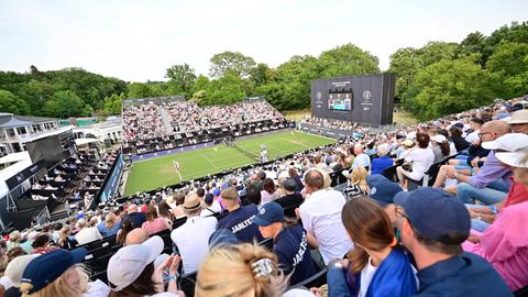 Der Tenniscourt bei den Bad Homburg Open