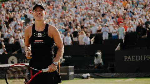 Angelique Kerber freudenstrahlend bei den Bad Homburg Open.