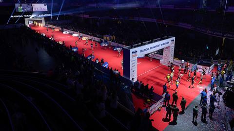 Der Zieleinlauf beim Frankfurt Marathon