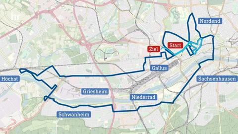 Die Strecke des Frankfurt Marathon