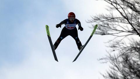 Katharina Althaus beim Skispringen in Willingen