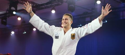 Judoka Alex Wieczerzak jubelt