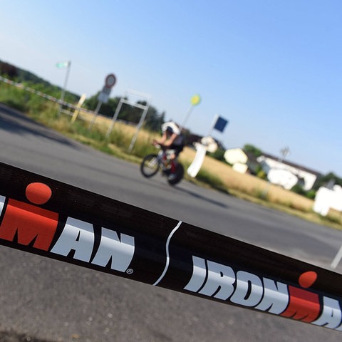 Absperrung beim Ironman Frankfurt