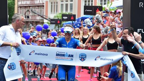 Daniela Bleymehl beim Ironman-Sieg