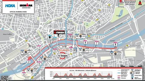 Laufstrecke Ironman Frankfurt