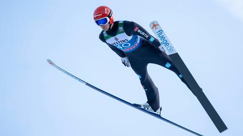 Stephan Leyhe bei der Qualifikation in Garmisch