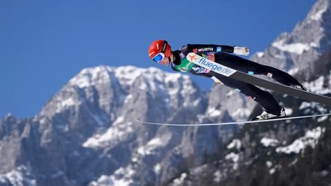 Stephan Leyhe beim Skifliegen in Planica