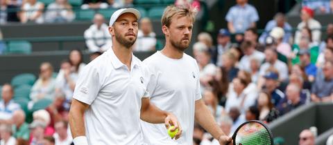 Tim Pütz (links) und Kevin Krawietz in Wimbledon
