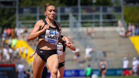 Rebekka Haase bei den Leichtathletik-Meisterschaften in Kassel. 