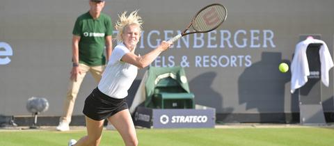 Katerina Siniakova im Halbfinale der Bad Homburg Open. 