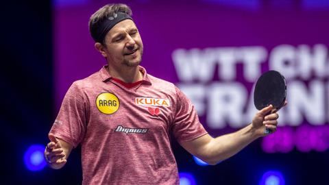 Enttäuschung bei Timo Boll beim Turnier in Frankfurt