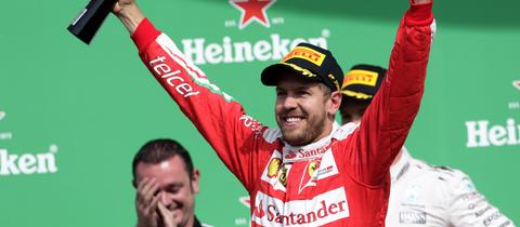 Sebastian Vettel hatte nur selten Grund zum jubeln bei Ferrari.