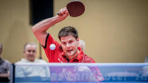 Tischtennisspieler Dimitrij Ovtcharov in Aktion 