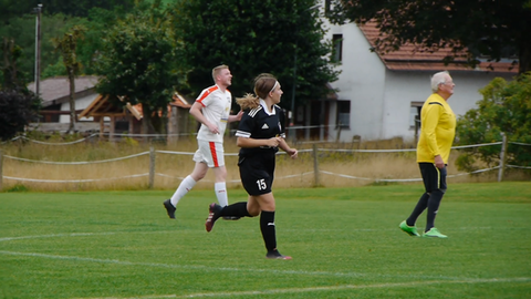 Priscilla Gelhard beim ersten Spiel für Dalherda II
