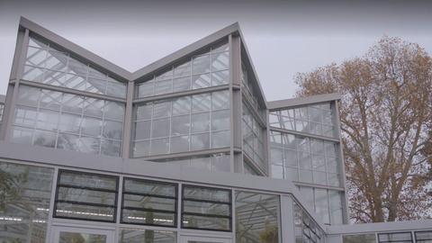 Triste Aussenansicht vom Palmengarten Frankfurt