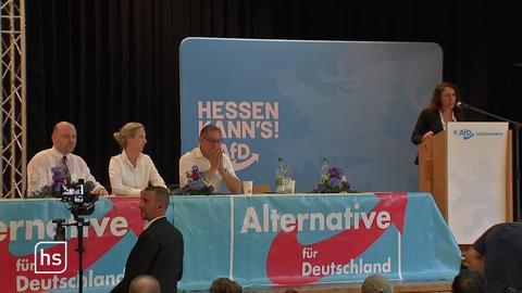 AFD Wahlkampfbühne