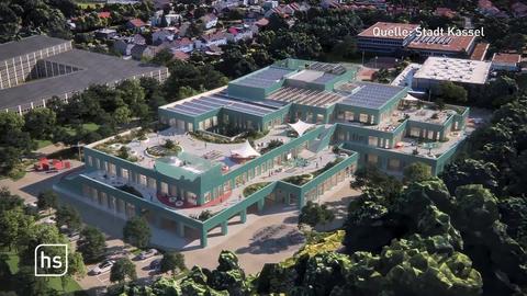 Virtuelle Ansicht der geplanten Schule