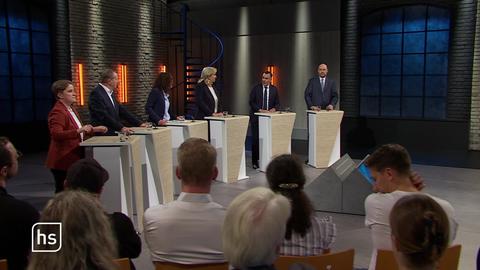 Runde von 6 Spitzenpolitikern Hessens