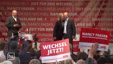 Nancy Faeser beim Wahlkampf