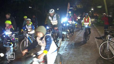 Radfahrer im Dunkeln