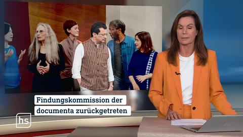Moderatorin vor Bild mit Topthema
