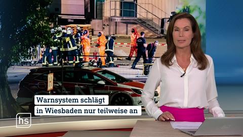 Moderatorin vor Bild mit Topthema