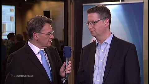 Helge Braun (CDU) und Thorsten Schäfer-Gümbel (SPD) zum Ergebnis in Gießen