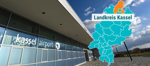 Leerer Eingangsbereich am Kassel Airport