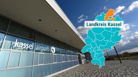 Leerer Eingangsbereich am Kassel Airport