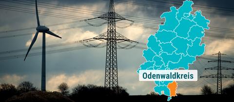 Windkrafträder im Odenwald