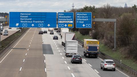 A5 bei Frankfurt.