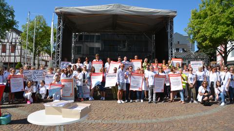 Apotheker protestieren in Haiger im Lahn-Dill-Kreis