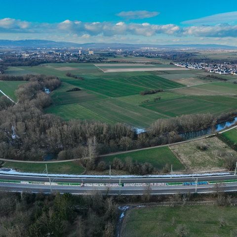 Die neue S-Bahn-Strecke aus der Vogelperspektive.