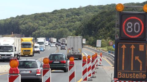 Autobahn-Baustelle Sujet