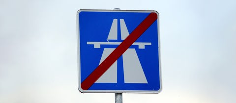 Schild "Ende der Autobahn"